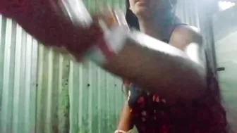 Village Girl Making Bathing Video Lover